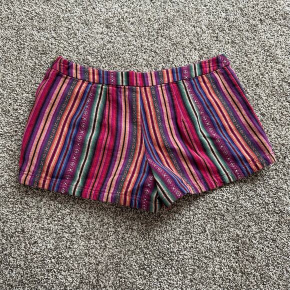 Free People multicolor striped cotton shorts size 4 - Picture 3 of 8